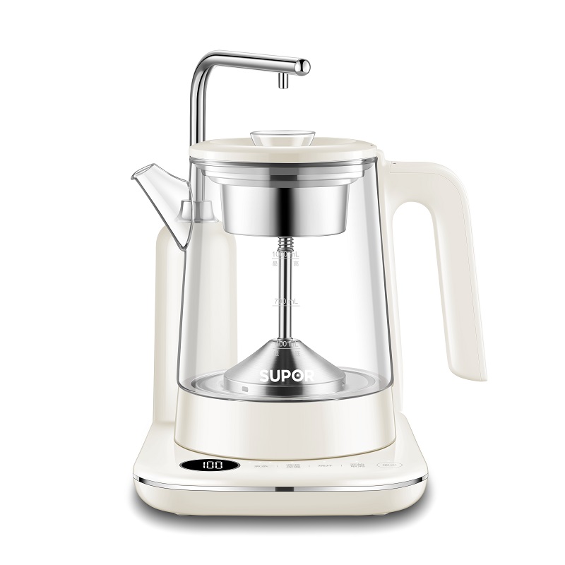 苏泊尔 煮茶器上水煮茶壶 1L 蒸汽喷淋式蒸茶壶 SW-10C16（台） 米黄色