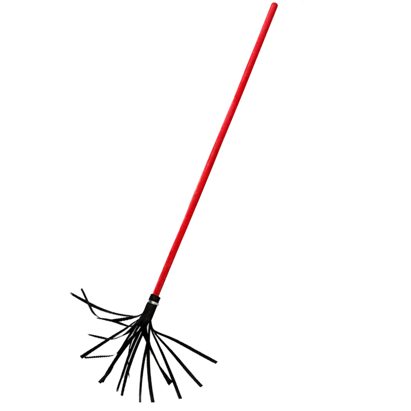 信霆  加厚橡胶条打火鞭2号1.3米杨木（20胶条）扑火工具打火把灭火扫把 红色