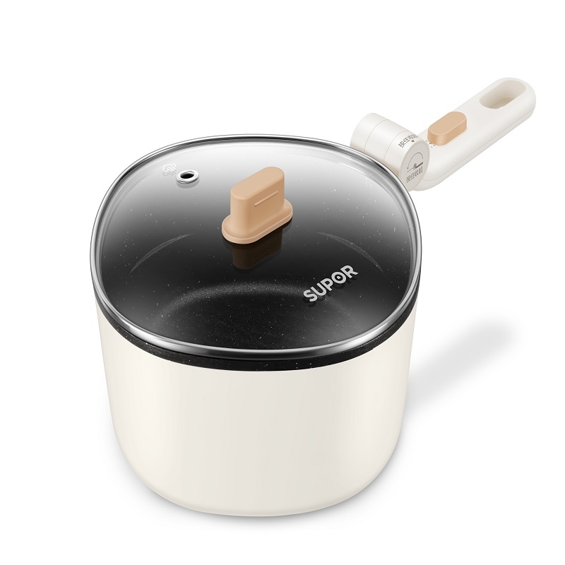 苏泊尔 电炒锅 2.5L便携式电煮锅 折叠式把手2.5L多用途锅CJ20A819（台） 白色