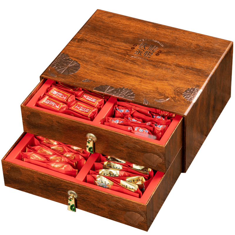 印象堂 茶叶礼盒装四大茗茶一级金骏眉小种红茶512g（单位：盒） 褐色