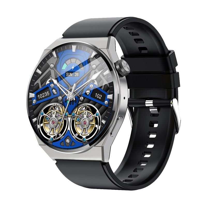 LIGE利格智能健康通话手表BW0403B银壳黑色硅胶带（单位：只） BW0403B银壳黑色硅胶带