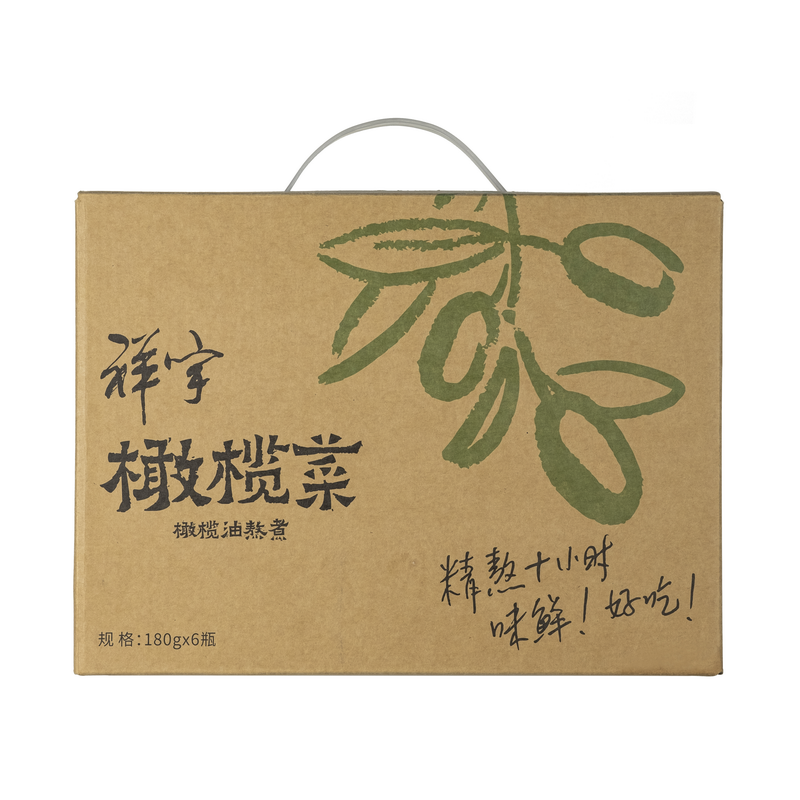 祥宇橄榄菜180g*6  单位：提 茶色