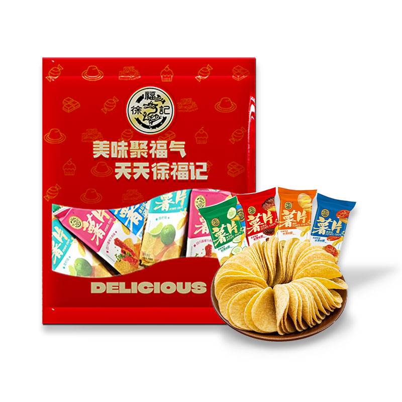 徐福记薯片（混合口味）340g/袋 枫叶色