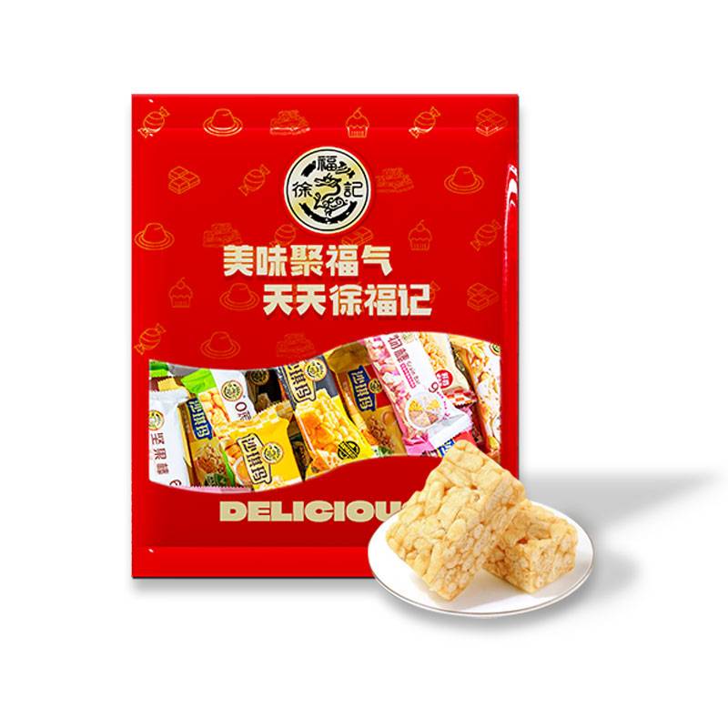 徐福记金致沙琪玛（混合口味）400g/袋 枫叶色