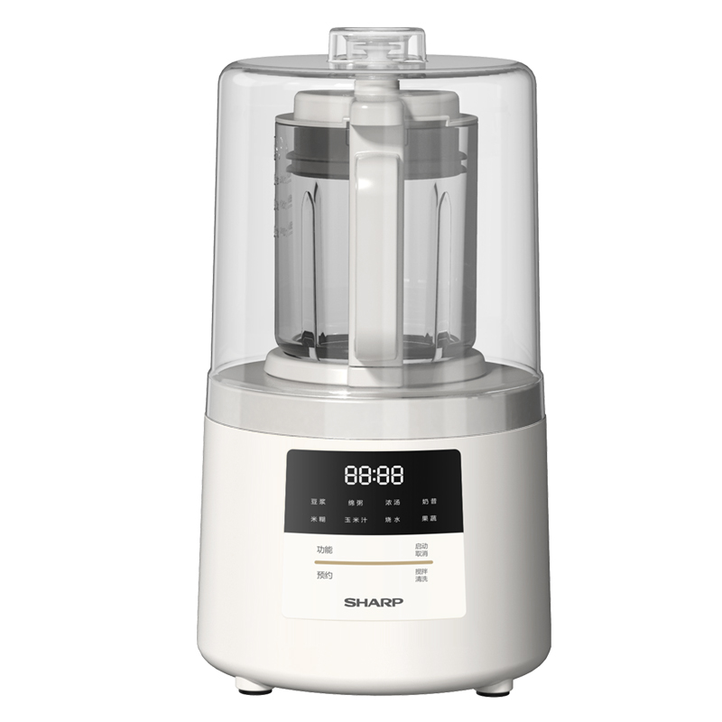 夏普 小型破壁机 多功能家用豆浆机榨汁机辅食机 EM-S200L-W 700mL精致容量 白色（单位：台）