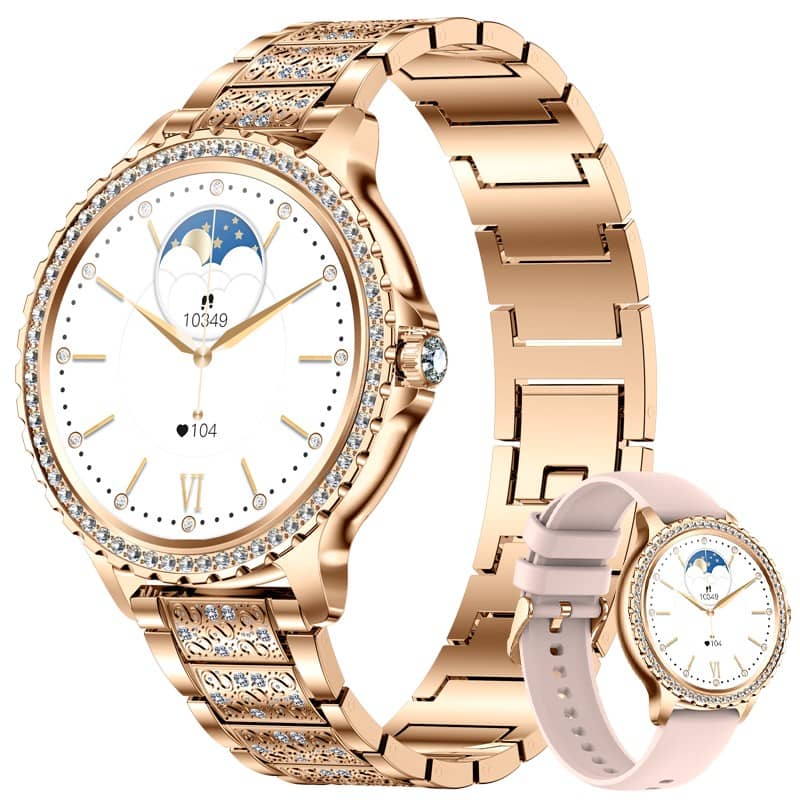 LIGE利格女性时尚健康智能手表BW1845A玫色金网带含杏硅胶 （单位：只） BW1845A玫色金网带含杏硅胶