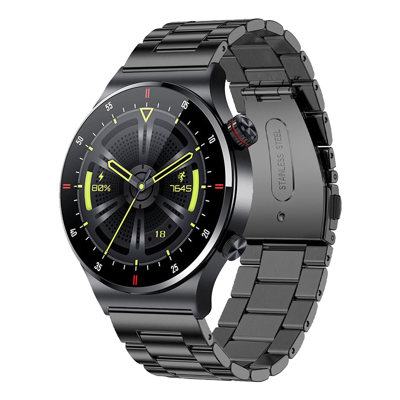 LIGE利格智能健康通话手表BW0382C黑色钢带+含硅胶带（单位：只） BW0382C黑色钢带+含硅胶带