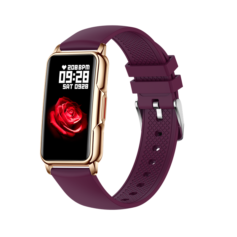 LIGE利格智能健康运动时尚手环BW0451C金壳紫色硅胶带（单位：只） BW0451C金壳紫色硅胶带