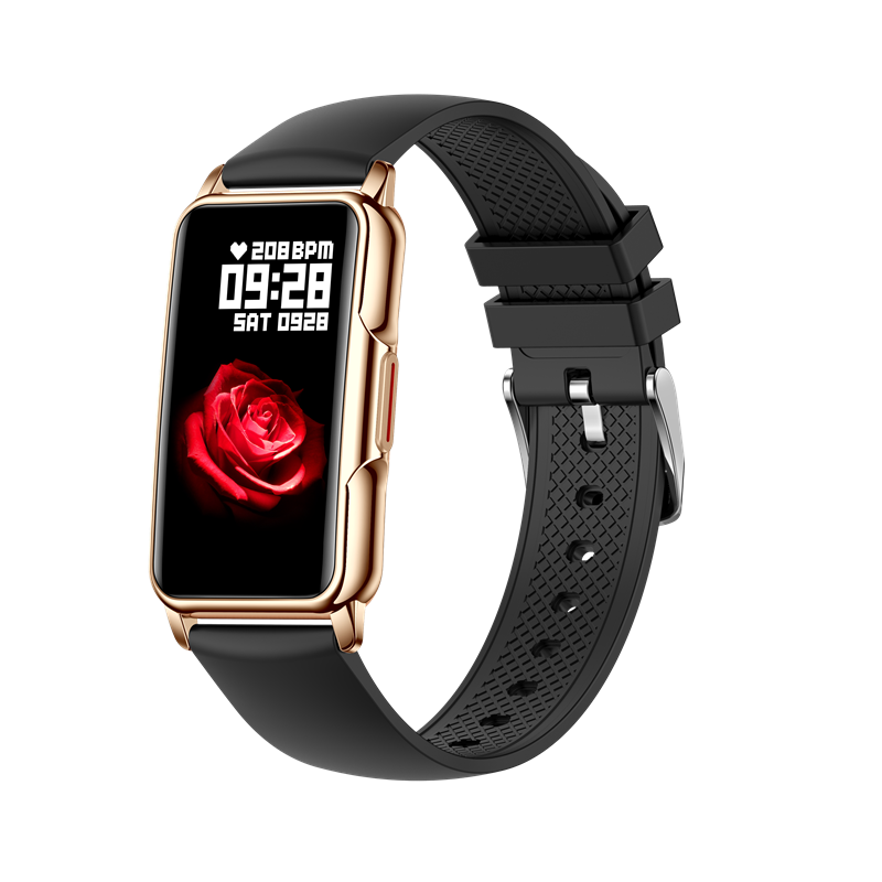 LIGE利格智能健康运动时尚手环BW0451D金壳黑色硅胶带（单位：只） BW0451D金壳黑色硅胶带