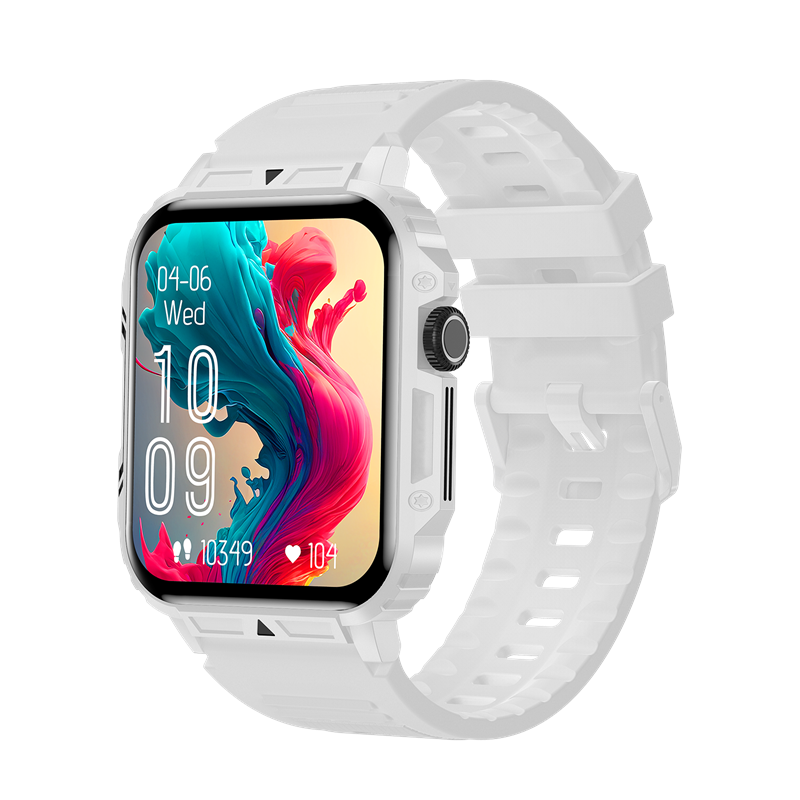 LIGE利格大屏运动智能通话手表BW0656D灰白色硅胶带（单位：只） BW0656D灰白色硅胶带