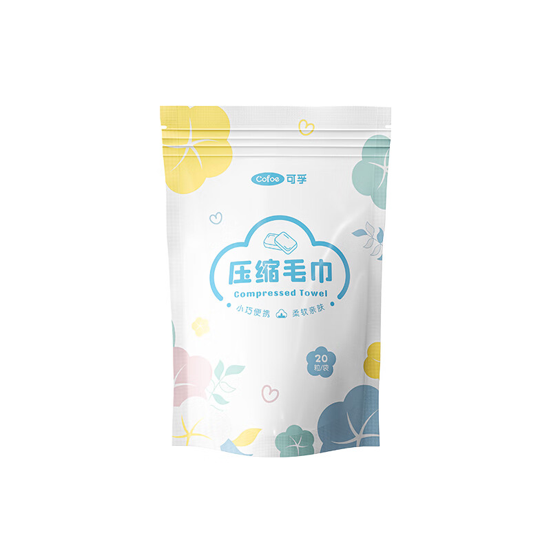 可孚压缩毛巾	24cmX30cm-20粒/袋*3袋 白色