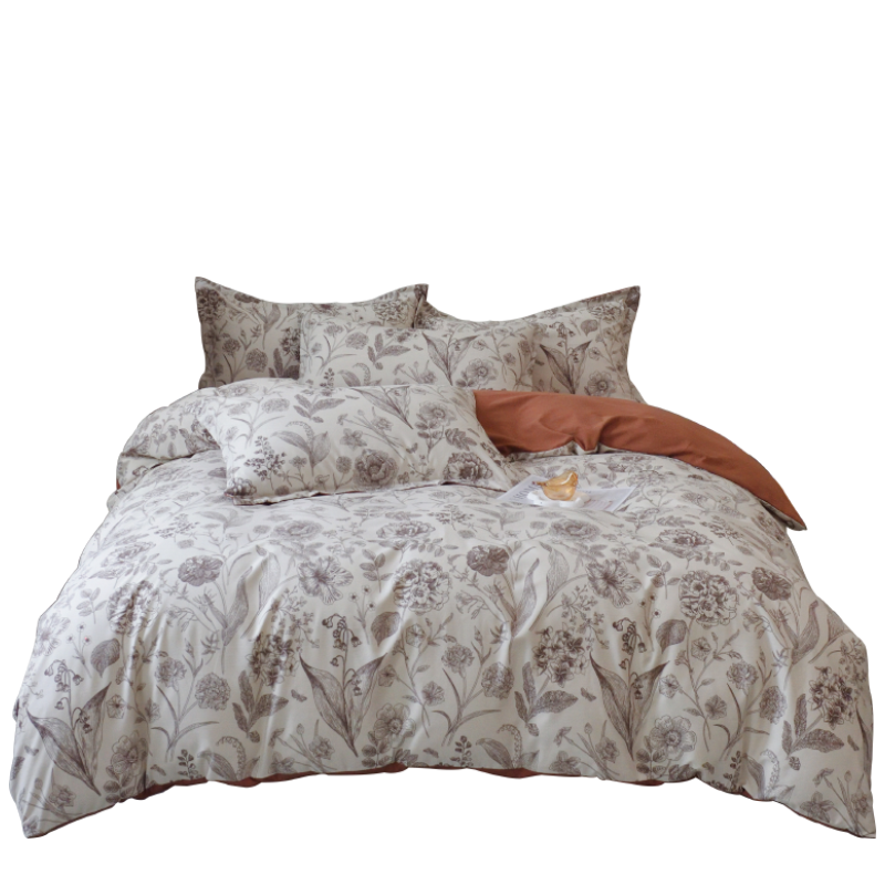 长相知-云朵棉柔肤四件套（单位：套） 倾城花语 1.5/1.8米床200*230cm