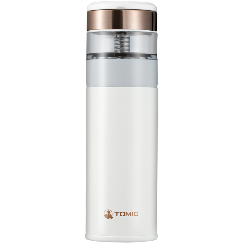 特美刻（TOMIC） 999铸银内胆茶水分离杯保温杯便携泡茶杯 TW60051S  单位：只 白色