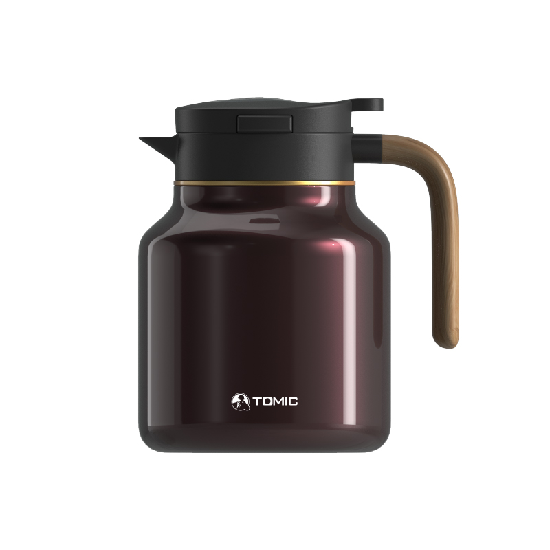 特美刻（TOMIC）保温壶钛茶隔智能显温防粘内胆闷茶壶 TQ89005AFti  1.5L 单位：只 咖啡色