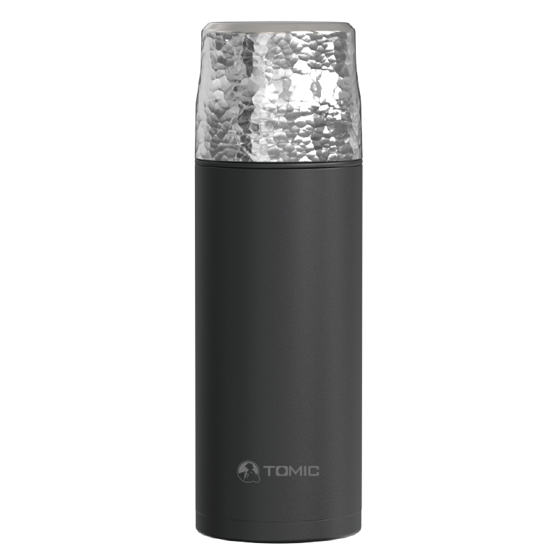 特美刻（TOMIC）保温杯男女焖茶水分离保温杯男女锤纹杯盖水杯杯子钛茶隔 TW60150ACti/只 黑色