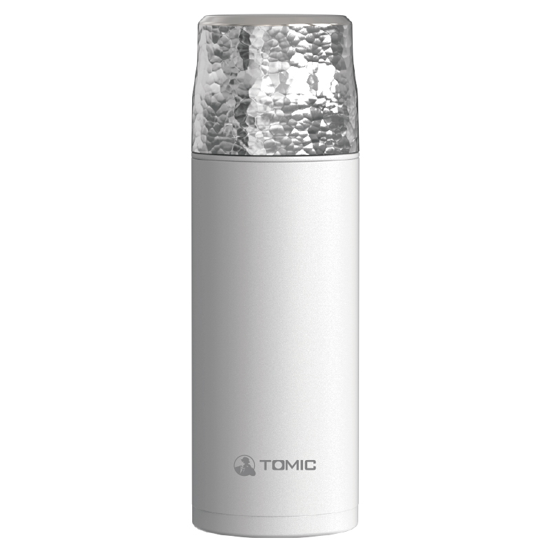 特美刻（TOMIC）保温杯男女焖茶水分离保温杯男女锤纹杯盖水杯杯子钛茶隔 TW60150ACti/只 白色