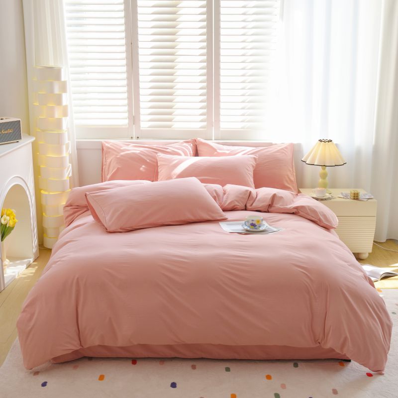 长相知简约素色四件套（单位：套） 豆沙粉 1.5/1.8m床200*230cm