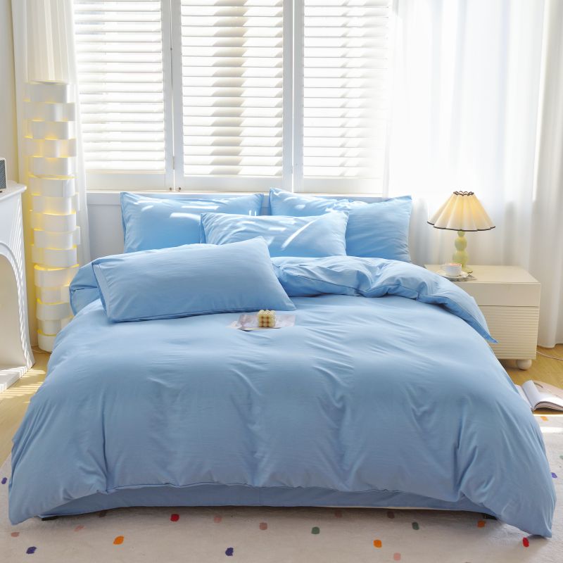 长相知简约素色四件套（单位：套） 艾尔蓝 1.5/1.8m床200*230cm