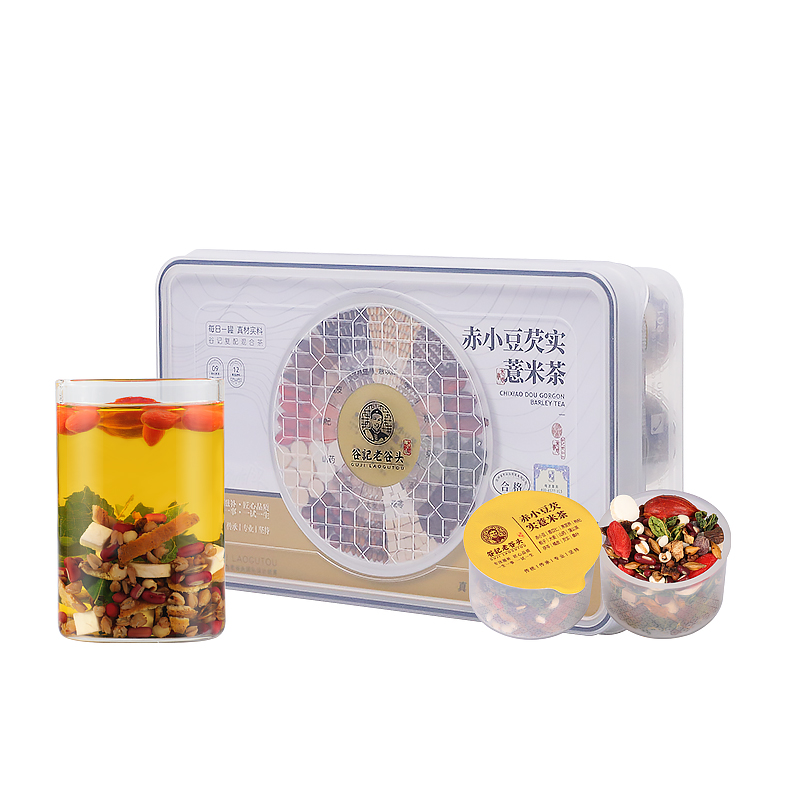 谷记老谷头 赤小豆芡实薏米茶760g（内含30罐）盒  