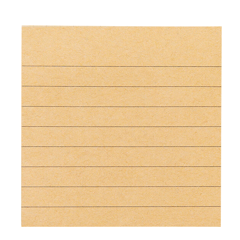 三年二班 纯白色强粘性横线横纹便利贴 学生用简约N次贴便签纸办公用品备忘记事贴/本 牛皮-横纹款