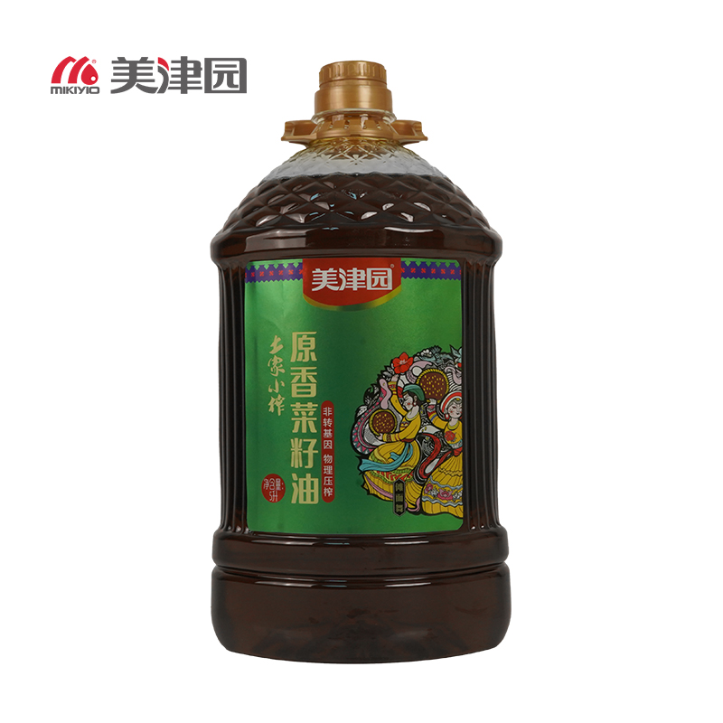 美津园土家小榨原香菜籽油5L  食用油   食用油