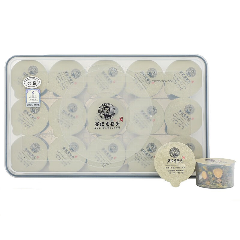 谷记老谷头 菊花薄荷金银花茶450g（内含30罐）盒  