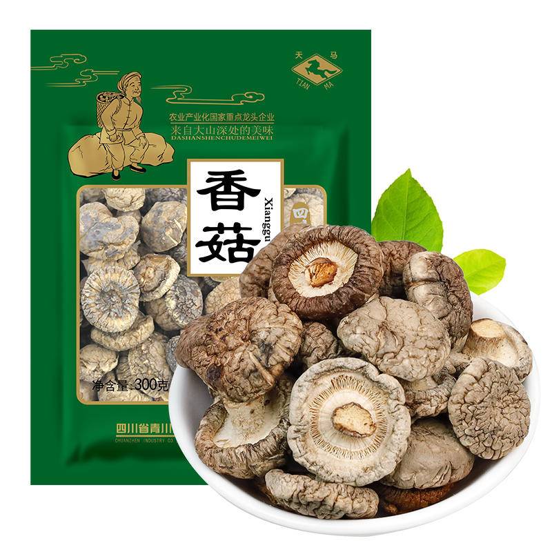 川珍 干货煲汤食材 干香菇 300g*1袋 绿色（单位：袋）