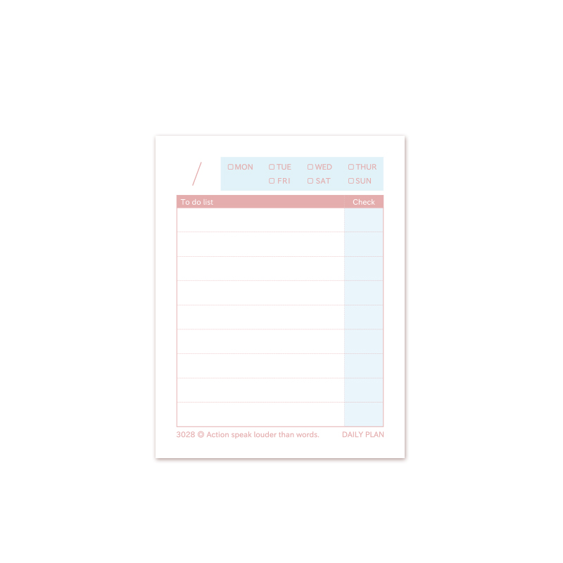 三年二班每日计划本笔记本本子学生学习时间管理神器自律打卡备忘录日程本考研可爱记事本/本 红色（日计划）