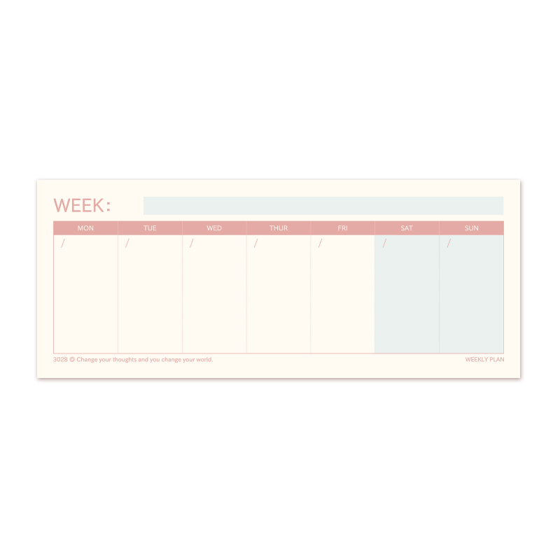 三年二班每日计划本笔记本本子学生学习时间管理神器自律打卡备忘录日程本考研可爱记事本/本 红色（周计划）