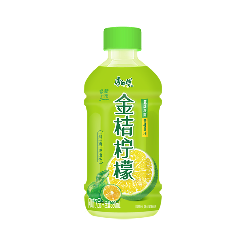 康师傅金桔柠檬果味饮品饮料整箱装 330ml*12瓶 330ml*12