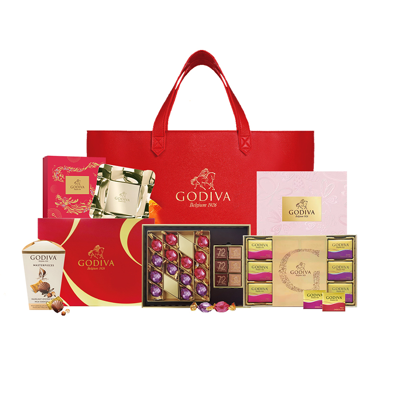 歌帝梵非梵荟选巧克力礼篮礼盒492g 枫叶色