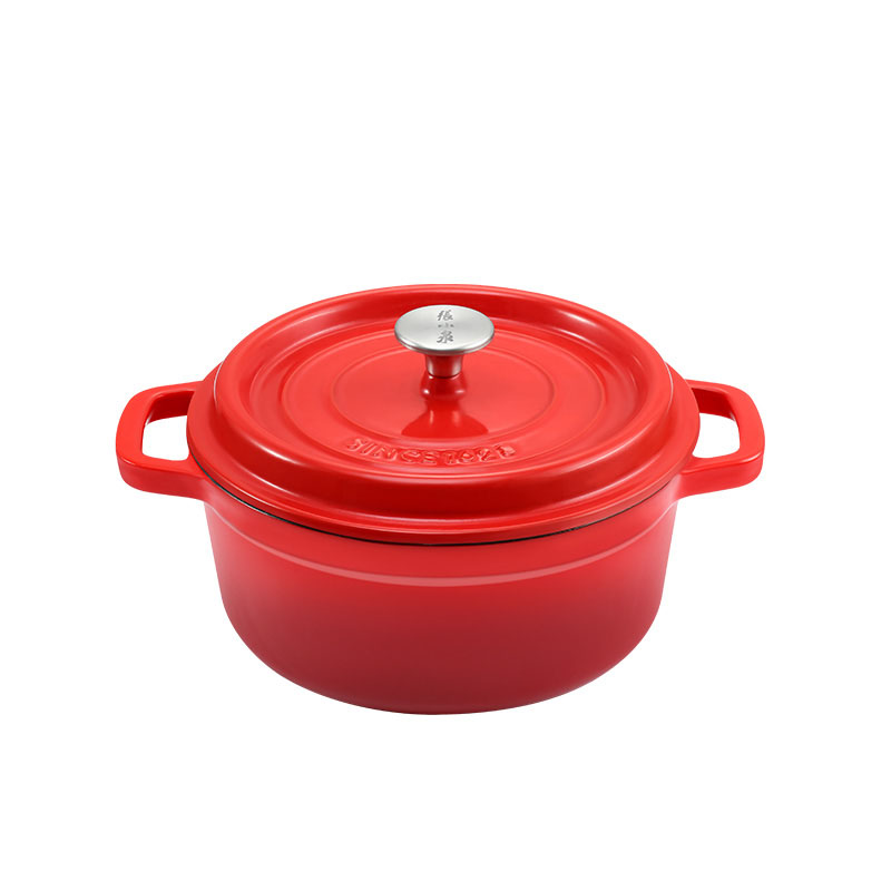 张小泉 曜红系列铸铁珐琅锅 C32200200 22cm 红色（单位：个）