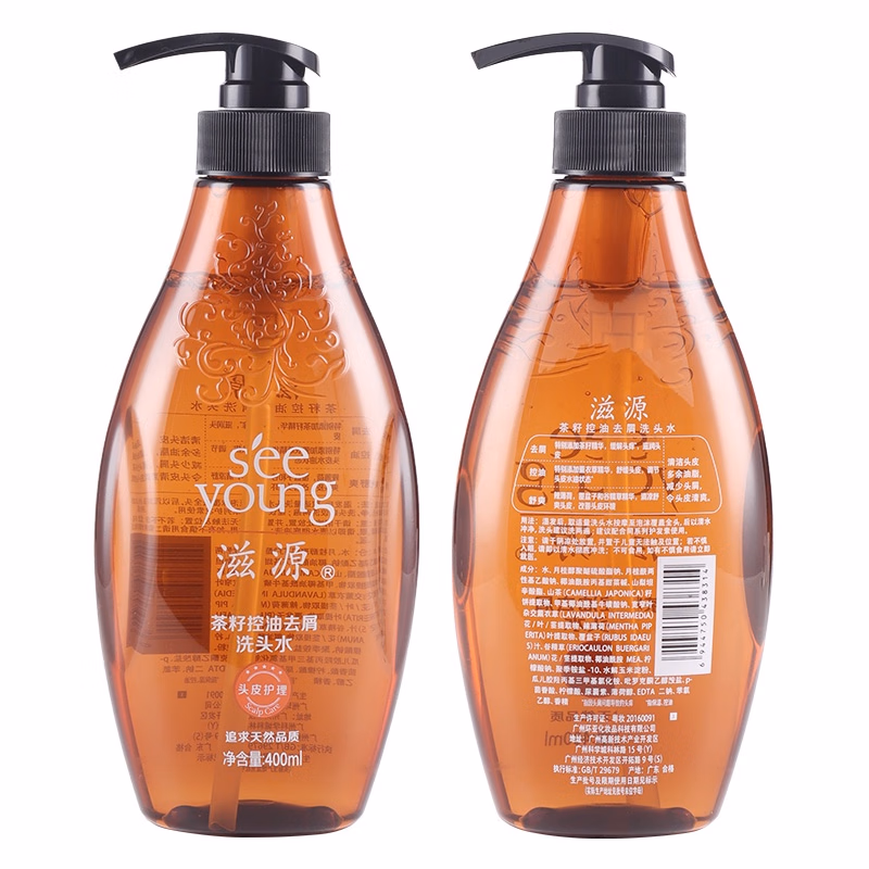 滋源（seeyoung）去屑洗发水无硅油茶籽控油止痒洗发露清爽轻盈洗头膏男女士400ml（单位：瓶） 褐色