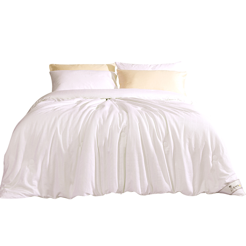 蚕花娘娘100%蚕丝被200*230cm理想格（单位：床） 本白色 理想格1000g