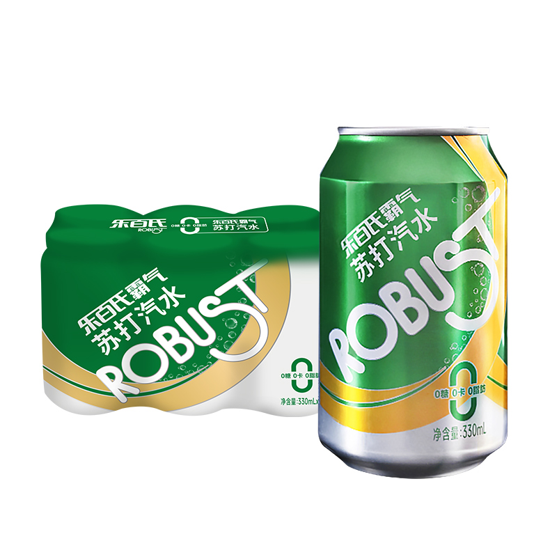 乐百氏霸气苏打水330ml*6/箱 松石绿