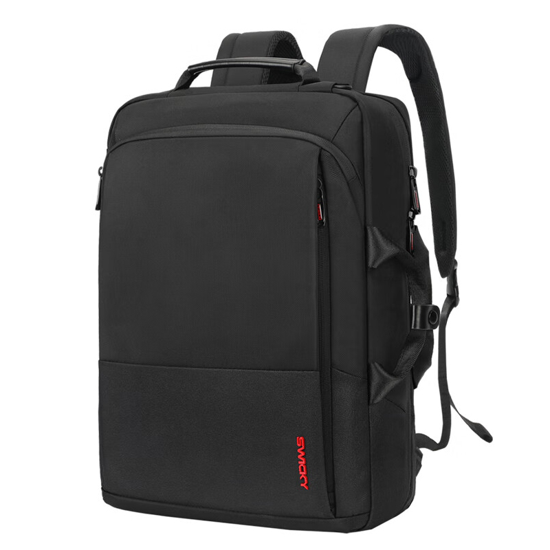 SWICKY瑞驰双肩包男士15.6英寸多功能公文包商务大容量背包 88013升级版(单位：个） 黑色