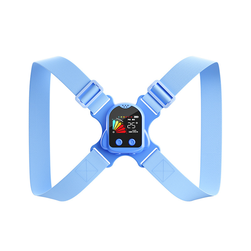 猫太子驼背矫正器背揹佳儿童6到12岁成人小孩纠正儿童矫姿带坐姿矫正器背部矫正器佳矫姿器提醒 个 蓝色