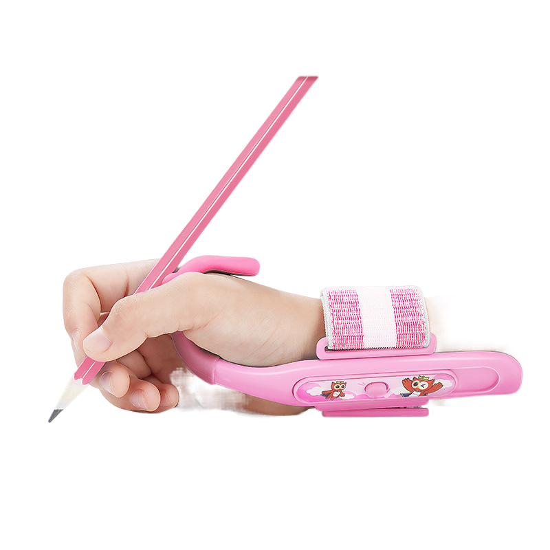 猫太子（MAOTAIZI） 小学生防勾腕矫正器握笔姿势矫正幼儿园初学者写字手腕固定器握笔器儿童/套 粉色