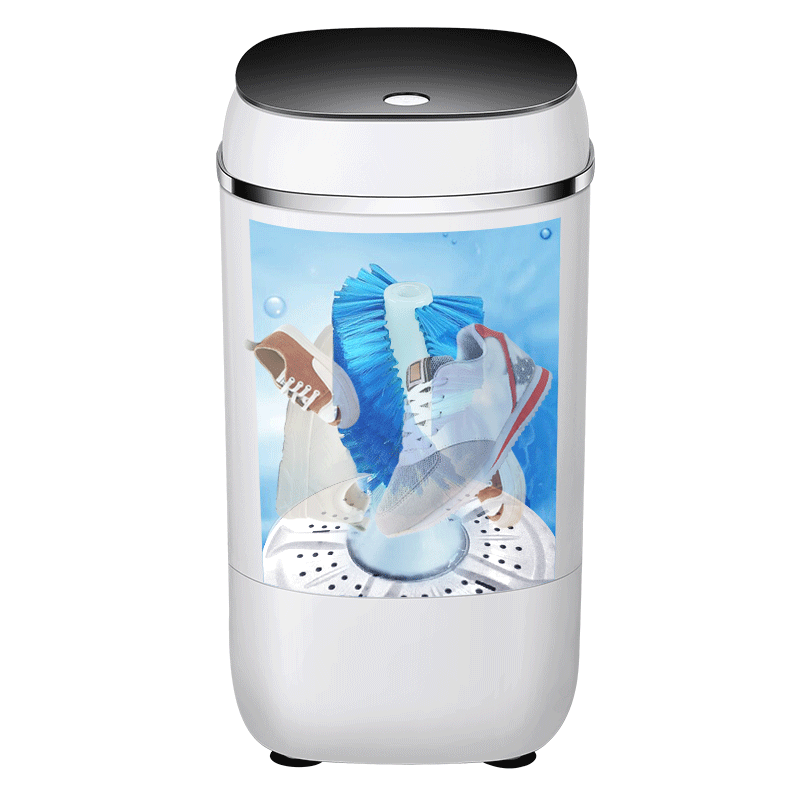 小鸭洗鞋机家用小型半自动刷鞋机 360&deg;立体尼龙毛刷懒人必备4.5KG蓝光款WPS4868J单位：台 黑色（顶）