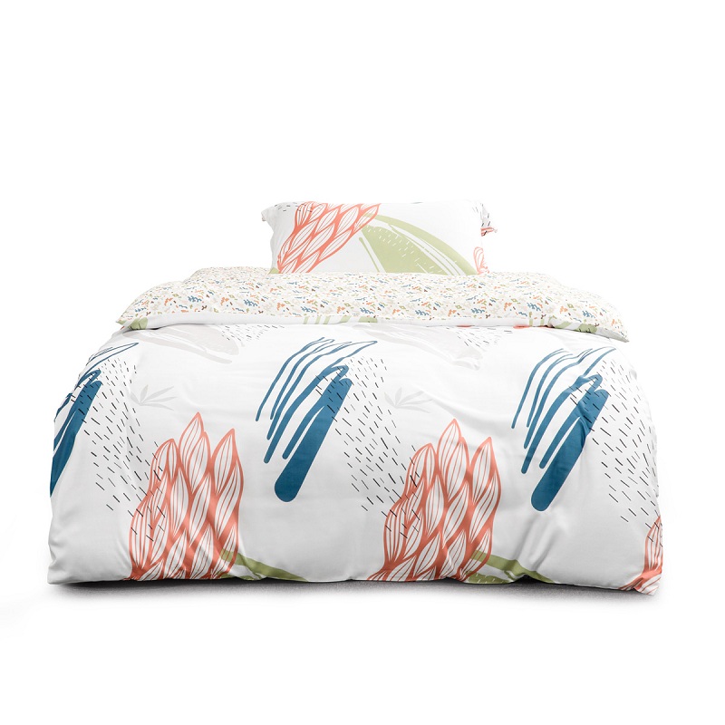 水星家纺 涂鸦森林三件套 150cm&times;210cm 适用1.2米床（单位：套） 白色