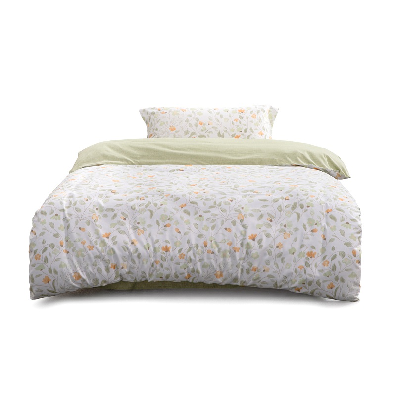 水星家纺 芳华锦年三件套 150cm&times;210cm 适用1.2米床（单位：套） 绿色 花色