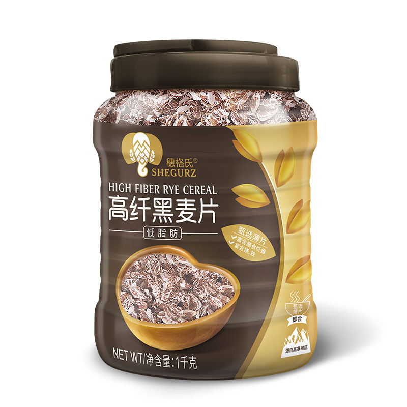 穗格氏高纤黑麦片1000g/罐（单位：罐） 绿色