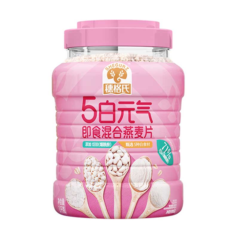 穗格氏5 白元气即食混合燕麦片1000g/罐（单位：罐） 绿色