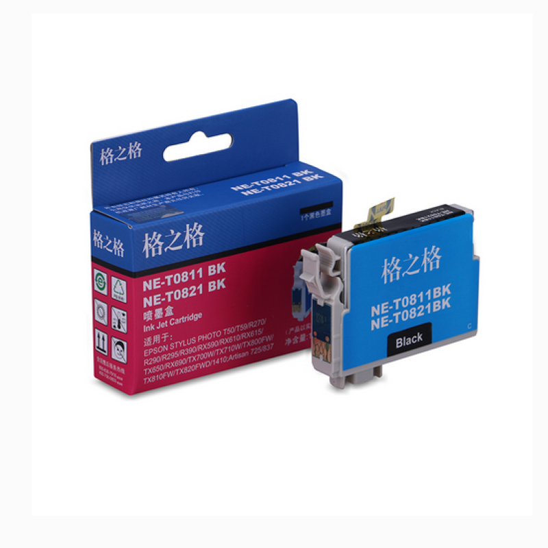 格之格NE-T0821BK墨盒 适用爱普生 R390  R270 R295 RX590（个）黑色 黑色