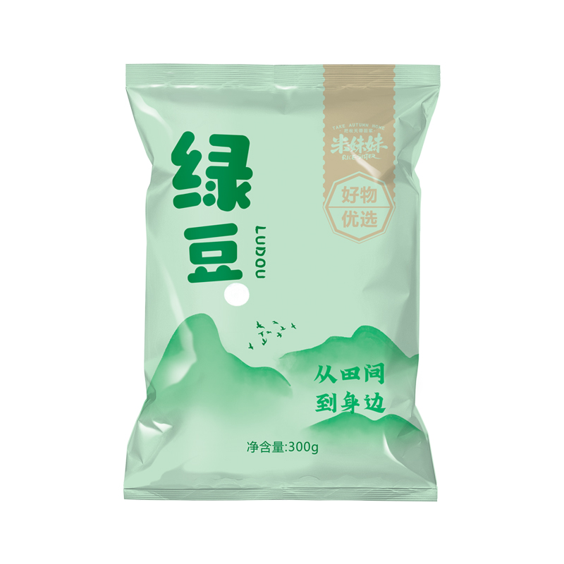 米妹妹东北绿豆300g/袋 无色