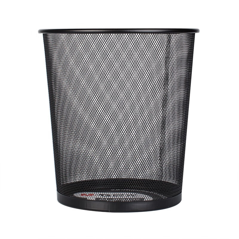 晨光（M&G）文具垃圾桶 小号金属网状办公纸篓 垃圾桶 垃圾筐 垃圾篮 ALJ99402 单个装 黑色