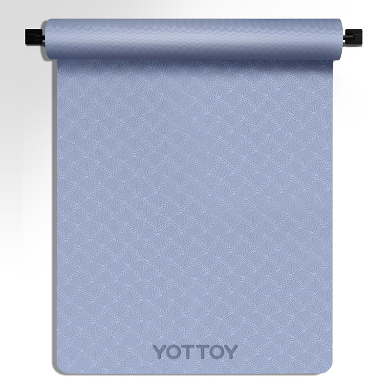 yottoy瑜伽垫 男女士健身垫TPE专业防滑隔音减震日常训练运动垫185*80cm 7mm/个 蓝色