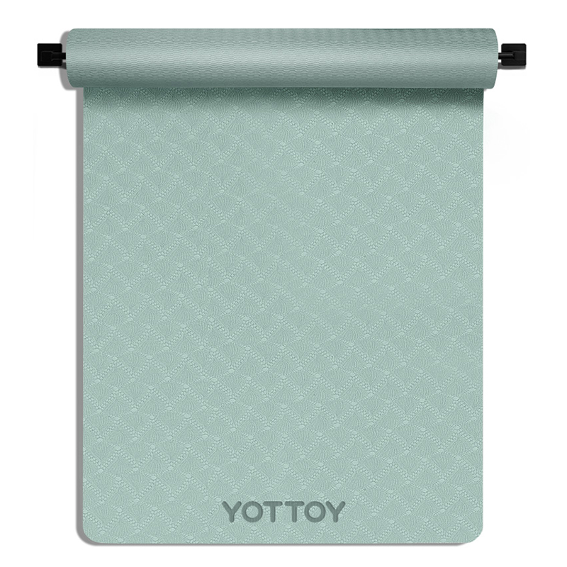 yottoy瑜伽垫 男女士健身垫TPE专业防滑隔音减震日常训练运动垫185*80cm 7mm/个 绿色