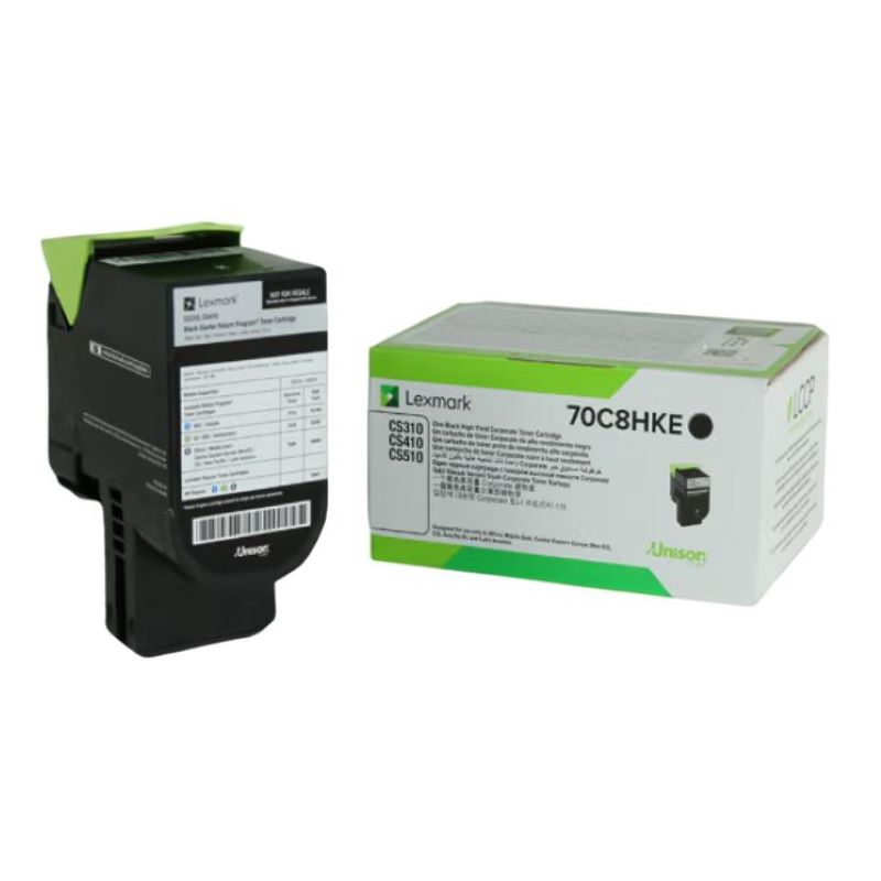 利盟 70C8HKE  适用CS310DN/CS410DN/CS510彩机 高容4000页（个）黑色 黑色