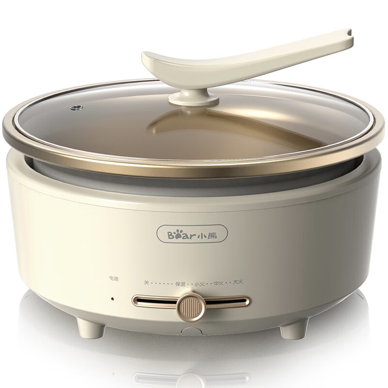 小熊（Bear）5L电火锅多功能锅分体式电煮锅DHG-P50F1/台 白色